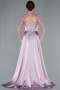 Abendkleid Lang Satin Lavendel hell ABU4765