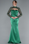 Abendkleid Lang Satin Smaragdgrün ABU4765