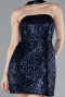 Marineblau Partykleid Mini ABK2201
