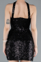 Schwarz Partykleid Mini ABK2201