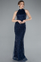 Abendkleid Lang Marineblau ABU4791