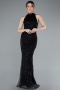 Abendkleid Lang Schwarz ABU4791