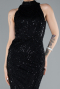 Abendkleid Lang Schwarz ABU4791