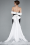 Abendkleid Lang Schwarz-Weiß ABU4797