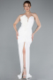 Abendkleid Lang Weiß ABU4800