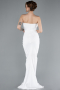 Abendkleid Lang Weiß ABU4800