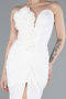 Abendkleid Lang Weiß ABU4800