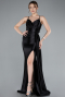 Abschlusskleid Lang Schwarz ABU4814