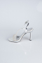 Party-Schuhe Steinbesetzt Silber AB1128