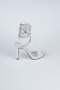 Party-Schuhe Verputz Silber AB1129