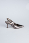 Party-Schuhe Gemustert Platin ABD1130