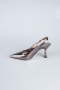 Party-Schuhe Gemustert Platin ABD1130