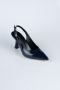 Party-Schuhe Lackleder Marineblau ABR1130