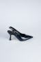 Party-Schuhe Lackleder Marineblau ABR1130