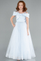 Abendkleid für Kinder Lang Eisblau ABU4826