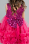Abendkleid für Kinder Kurz Fuchsie ABK2066