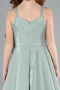Abendkleid für Kinder Lang Satin Minzgrün ABU4831