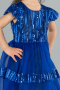 Abendkleid für Kinder Midi Sächsischblau ABK2301