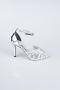 Party-Schuhe Verputz Silber AB1132
