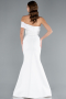 Abendkleid Lang Weiß ABU4832