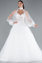 Brautkleid in Großen Größen Lang Weiß ABG148