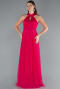 Fuchsie Abschlusskleid Lang ABU3252