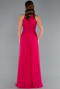 Fuchsie Abschlusskleid Lang ABU3252