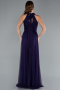 Abschlusskleid Lang Violett dunkel ABU3252