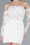Hochzeitskleider Mini Weiß ABG129
