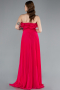 Abschlusskleid Lang Chiffon Fuchsie ABU4866