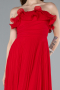 Abschlusskleid Lang Chiffon Rot ABU4866