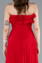 Abschlusskleid Lang Chiffon Rot ABU4866