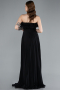 Abschlusskleid Lang Chiffon Schwarz ABU4866