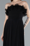Abschlusskleid Lang Chiffon Schwarz ABU4866
