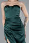 Abschlusskleid Lang Satin Smaragdgrün ABU3198