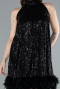 Abendkleid Kurz Schwarz ABK2348