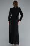 Hijab-Abendkleid Lang Schwarz ABU4877