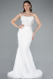 Brautkleid in Großen Größen Lang Weiß ABG128