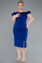 Partykleid in Übergröße Midi Sächsischblau ABK2318