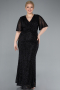 Abendkleid in Übergröße Lang Schwarz ABU4542