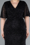 Abendkleid in Übergröße Lang Schwarz ABU4542