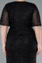 Abendkleid in Übergröße Lang Schwarz ABU4542