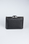 Abendtasche Gemustertes Leder Schwarz KC126