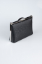 Abendtasche Gemustertes Leder Schwarz KC126