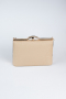 Abendtasche Gemustertes Leder Hautfarben KC126