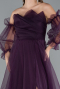 Violett dunkel Abendkleid Lang ABU2076