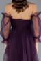 Violett dunkel Abendkleid Lang ABU2076