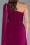 Abendkleid Lang Chiffon Pflaume ABU4406