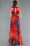 Abendkleid Lang Orange ABU4901