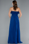 Abschlusskleid Lang Chiffon Sächsischblau ABU4866